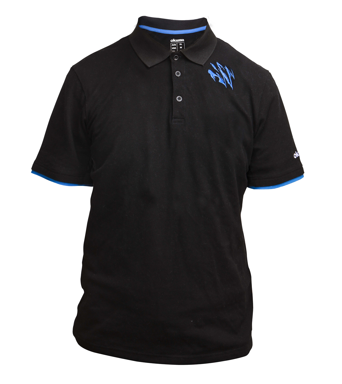 Review OKUMA MOTIF POLO SHIRT SHORT SLEEVE COTTON BLACK on Okuma