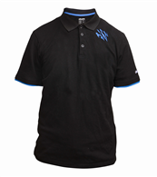 OKUMA MOTIF POLO SHIRT SHORT SLEEVE COTTON BLACK